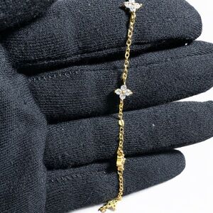 Swarovski Moisonatte Gold-Tone Floral Crystal Station Bracelet